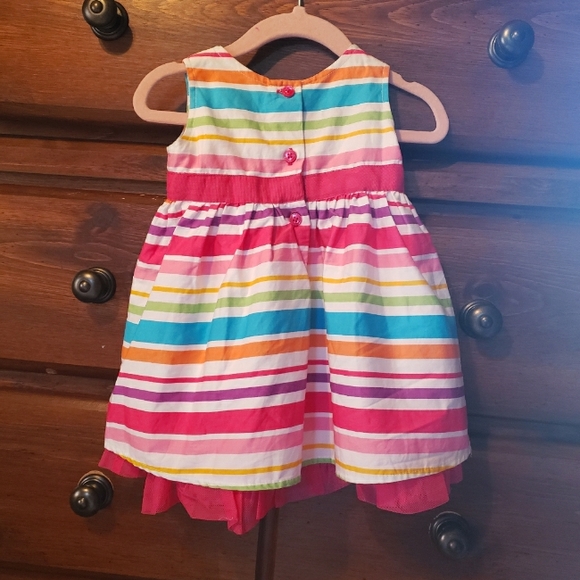 Children's Place Striped Dress. 9 to 12 months - Picture 2 of 3